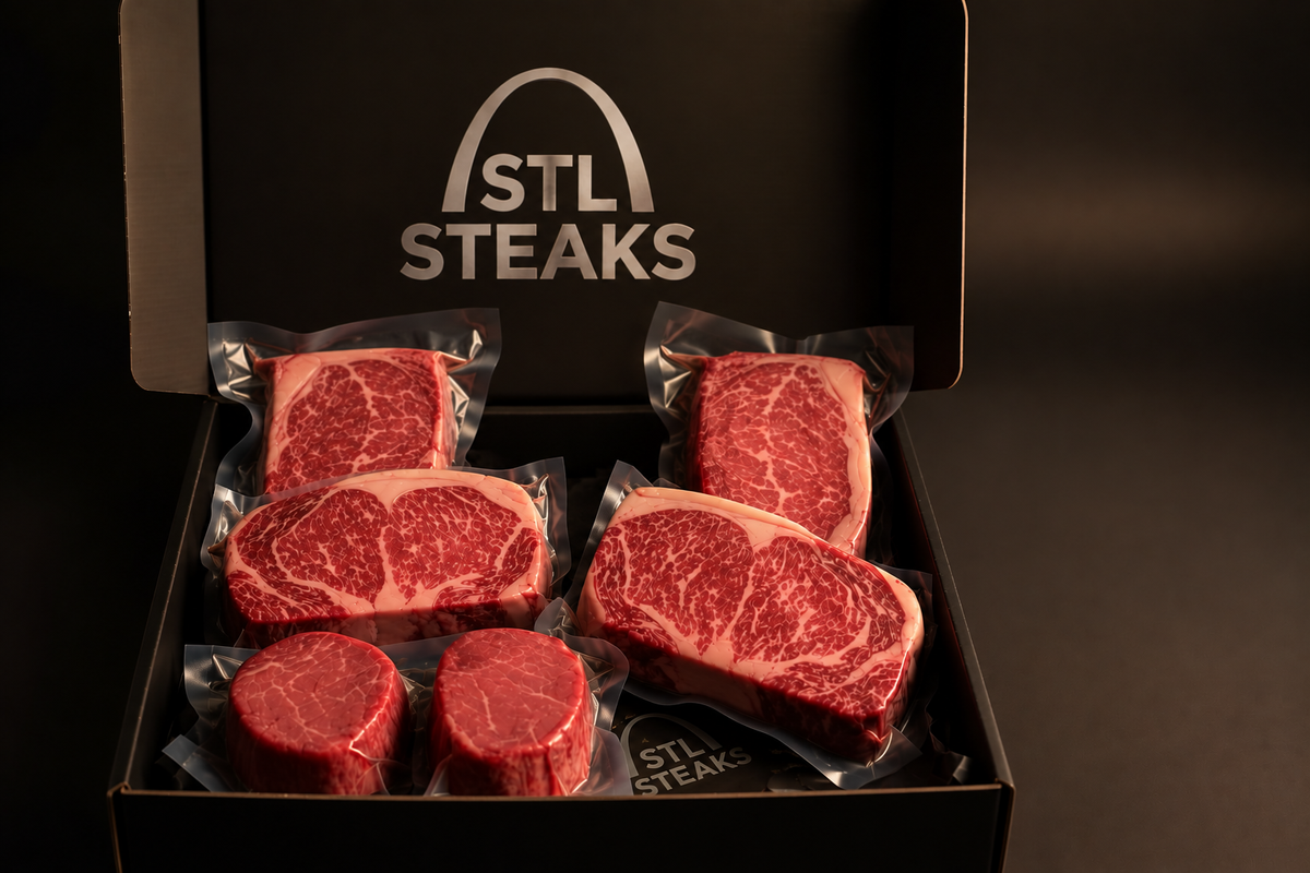 STL Steaks Steakhouse Trio 6-pack box